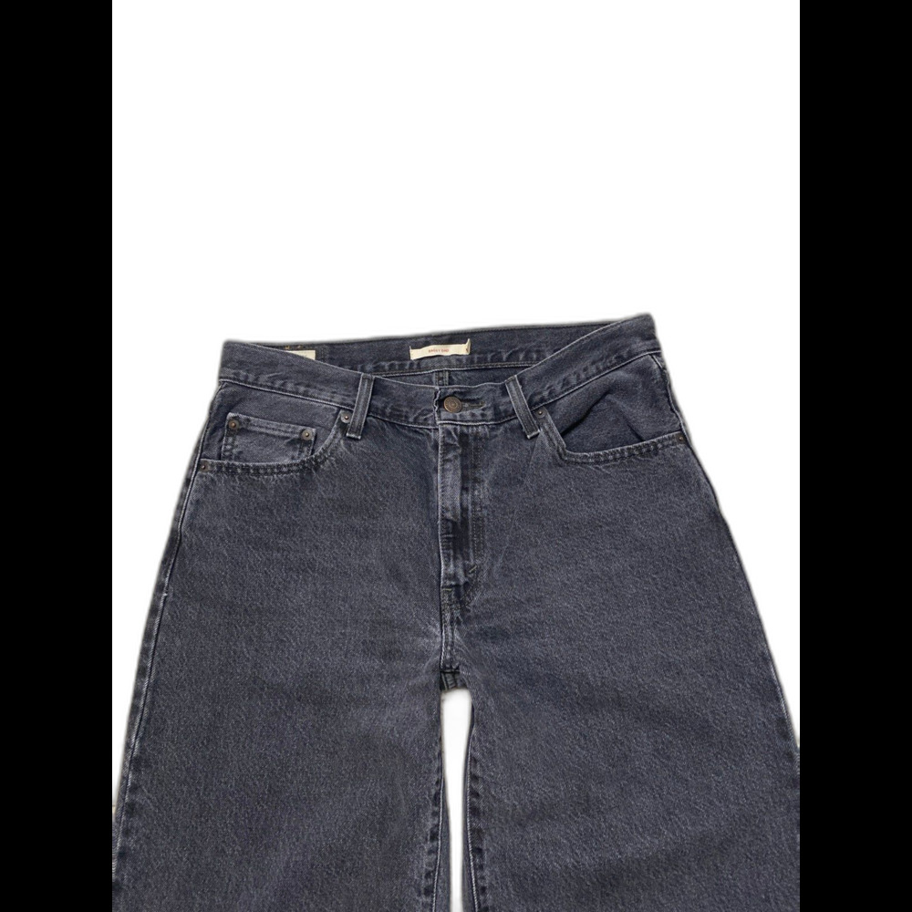 Levi’s Premium Baggy Dad Jeans Size 28 Washed Black High Rise Relaxed Wide Leg - Picture 4 of 11